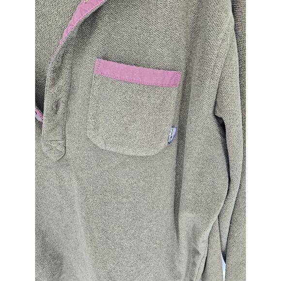 Mens Sz L Long-Sleeved Murrelet Fleece Polo – Patagonia Worn Wear (HOLE) - Picture 2 of 5